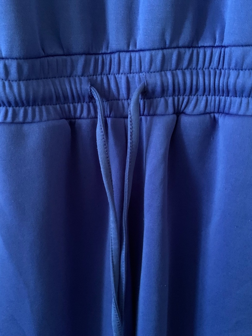 Royal Blue Utility Cargo Jumpsuit Women's M Stretch Knit Short Sleeve M - Picture 9 of 9